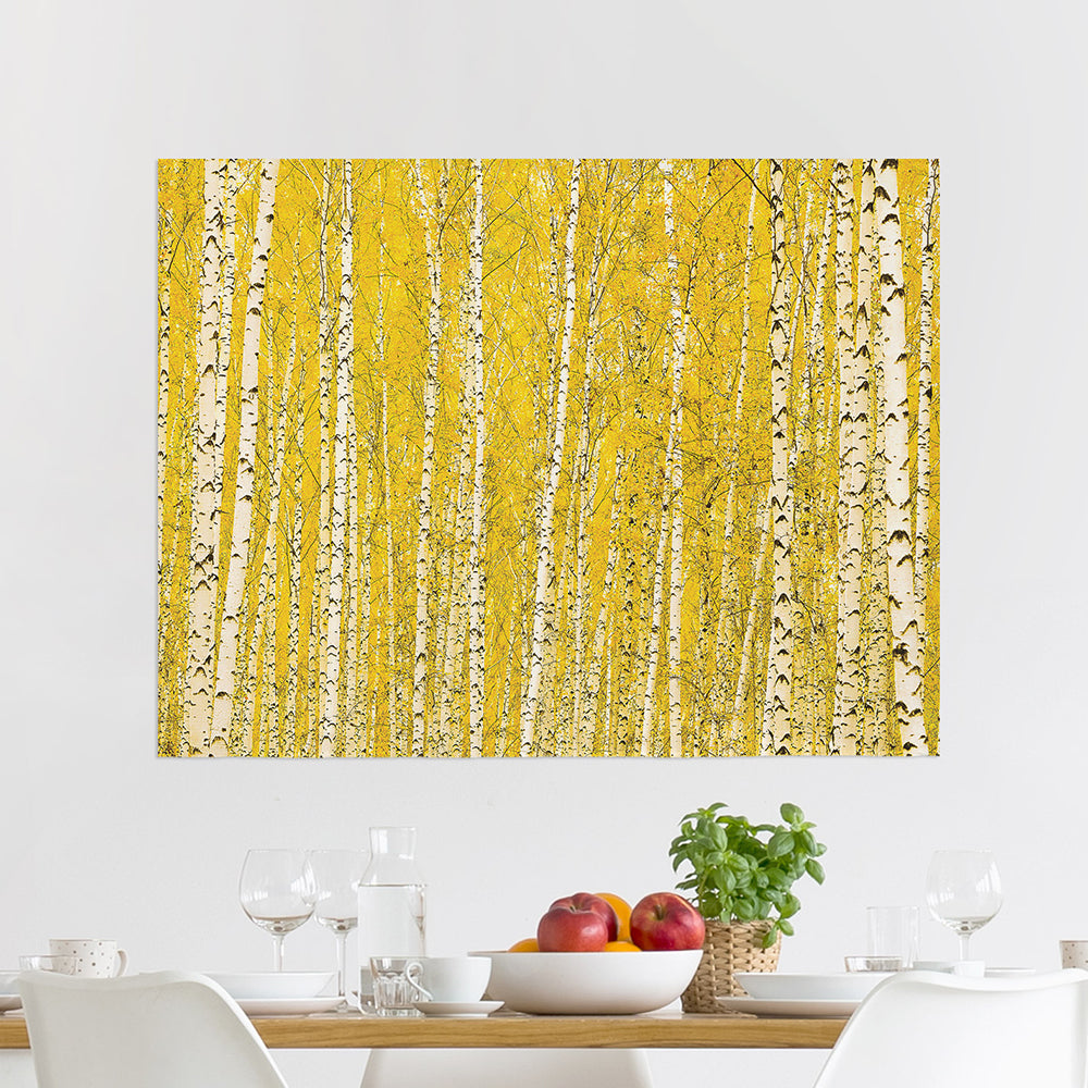 タペストリー 黄金の白樺の森 90x73cm